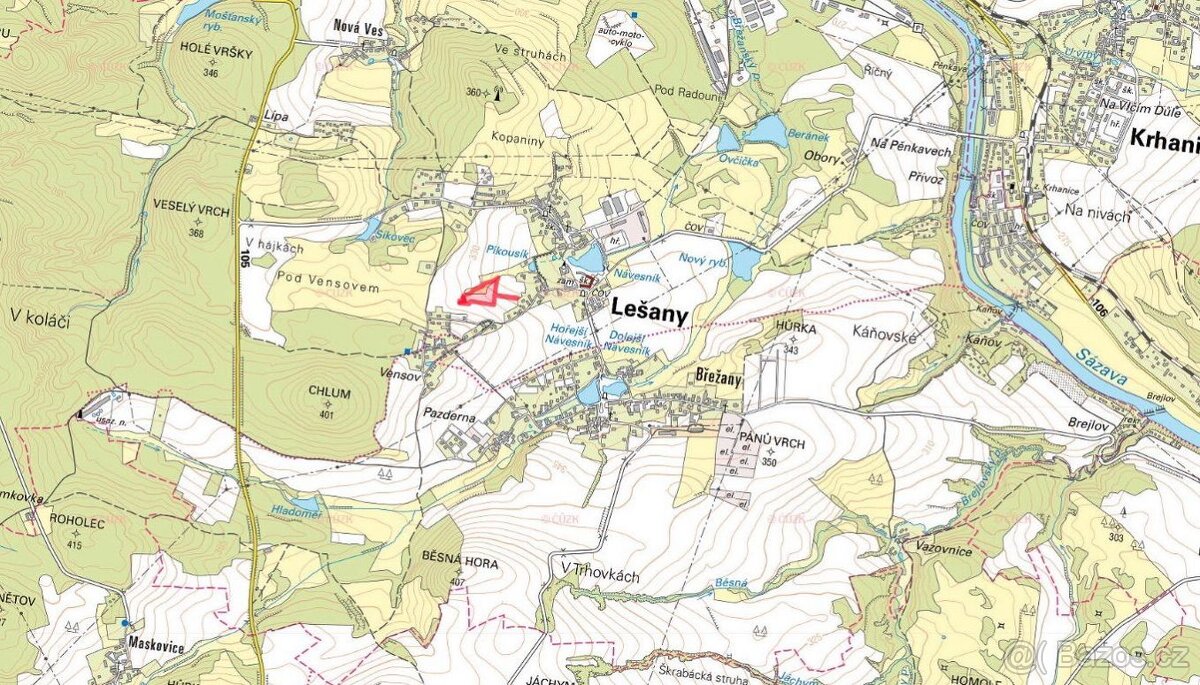 Zemědělská půda, prodej, Lešany, Benešov - 2