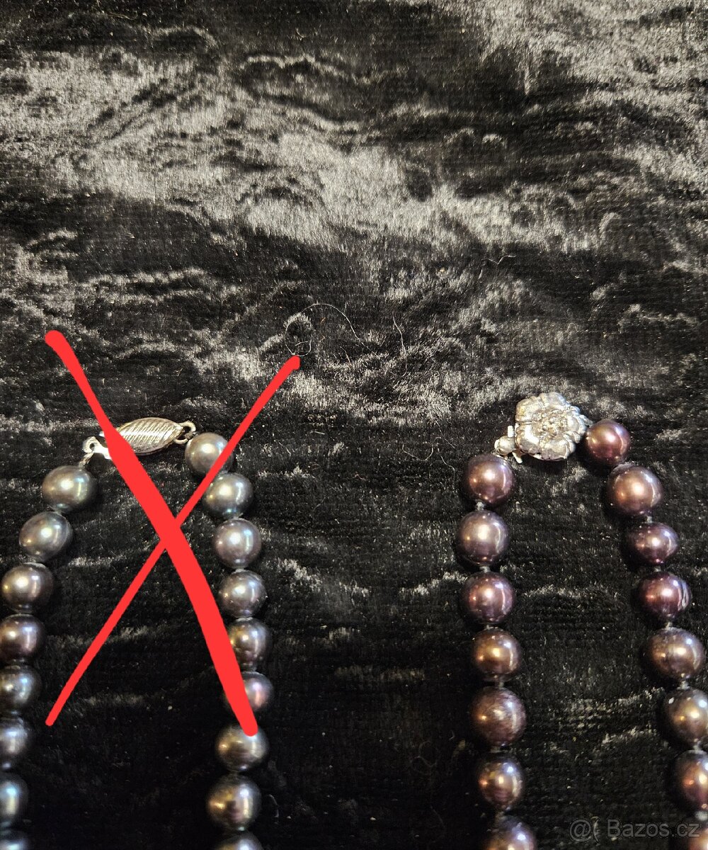 Perlové náhrdelníky (tmavé perly) - 2