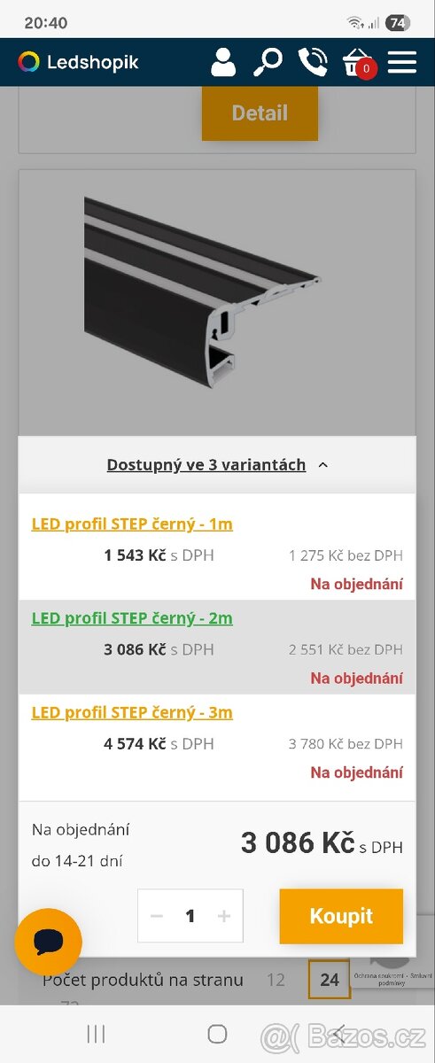 Profily na hranu schodu - 2