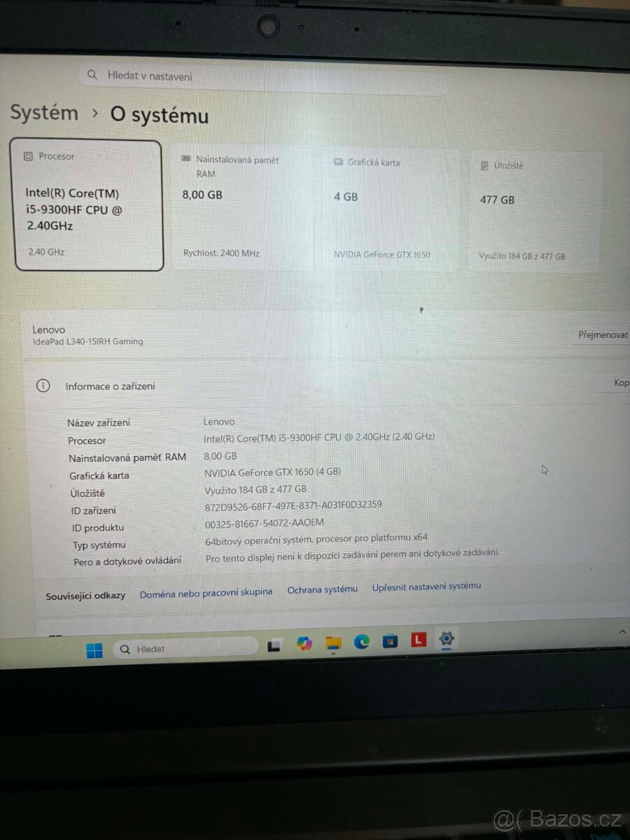Lenovo herní laptop vyměním nebo prodám - 2