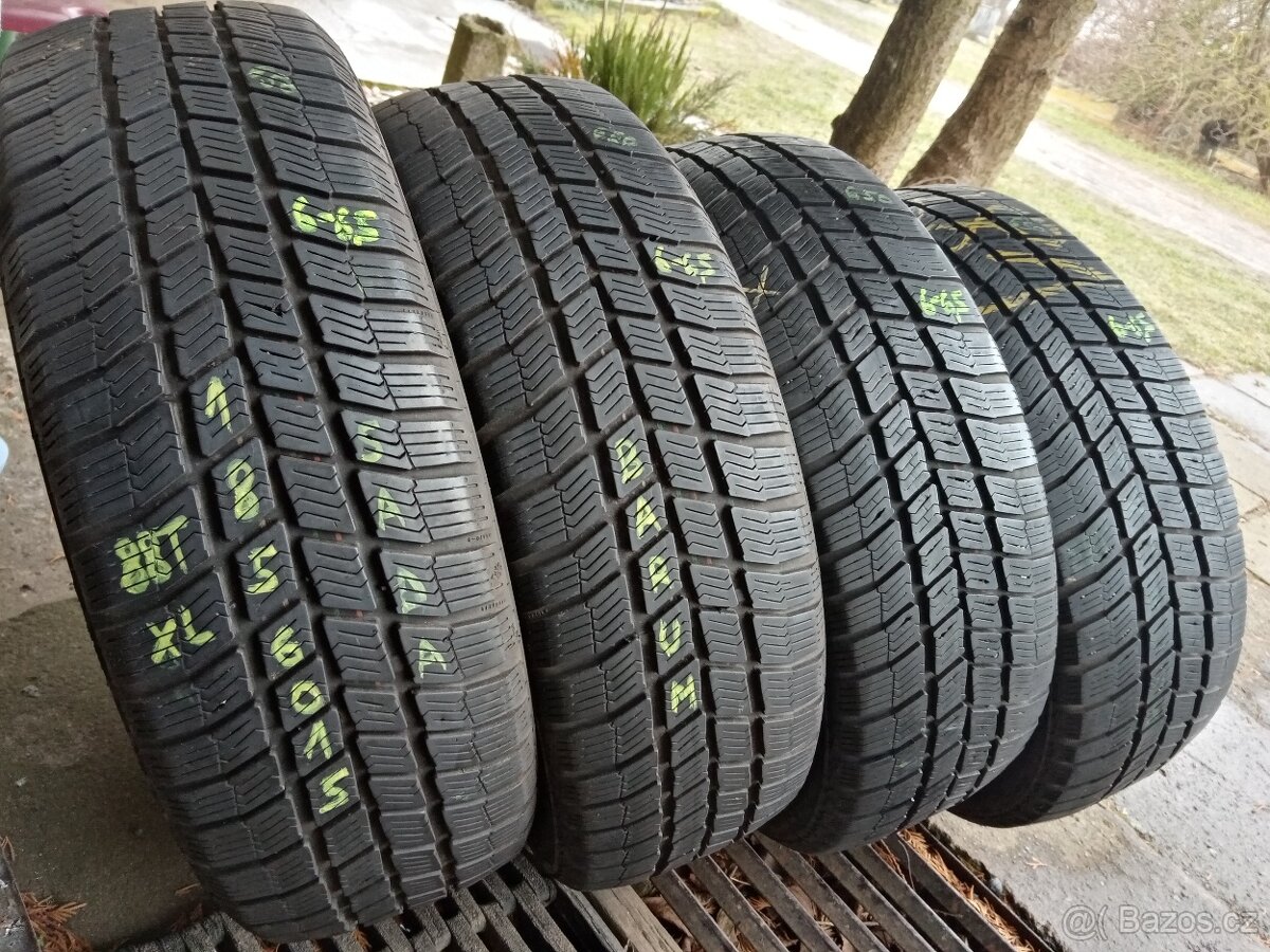 Zimní pneu 4kusy 185/60/15 vzorek 85% BARUM - dobírka možná - 2