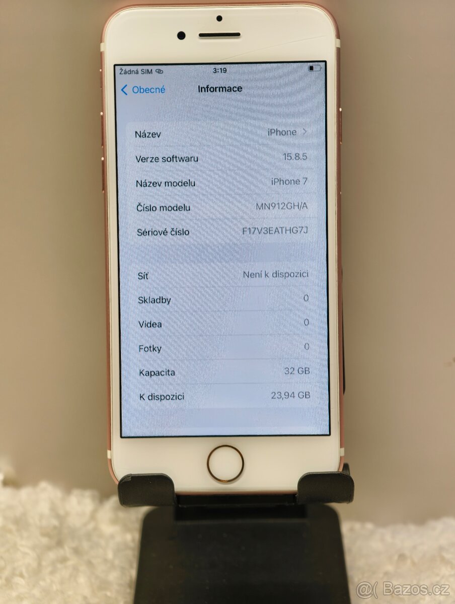 Apple iPhone 7 – 32 GB – růžový – výborný stav - 2