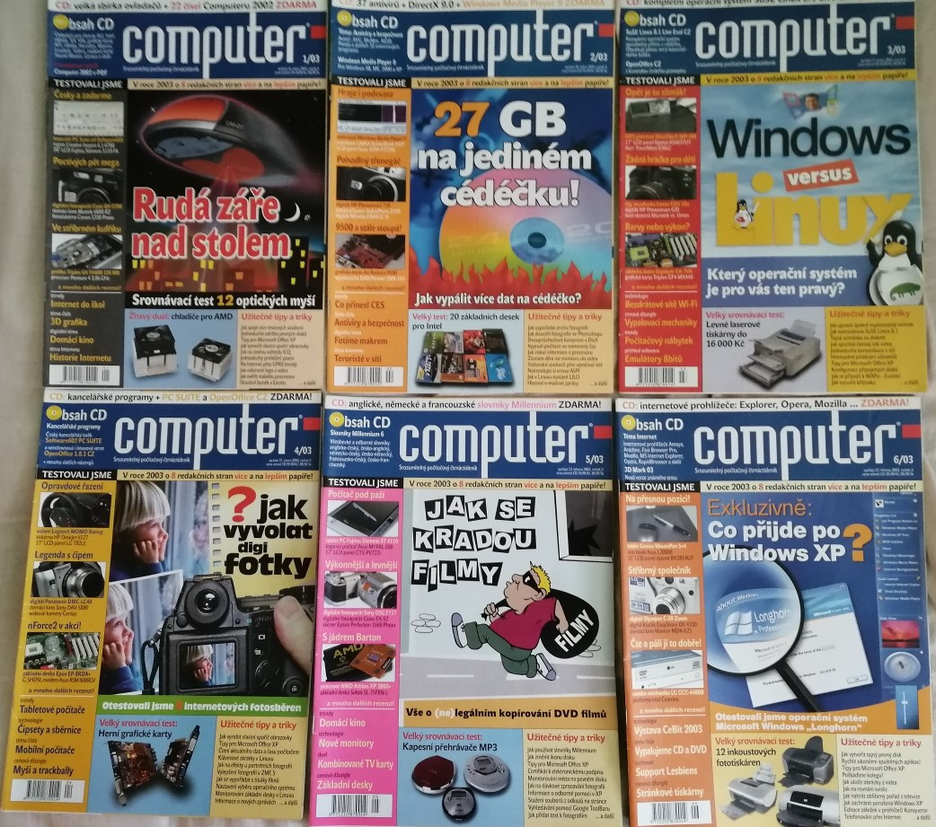 Časopis COMPUTER rocnik 2000 a 2003 Jarni SLEVA - 2