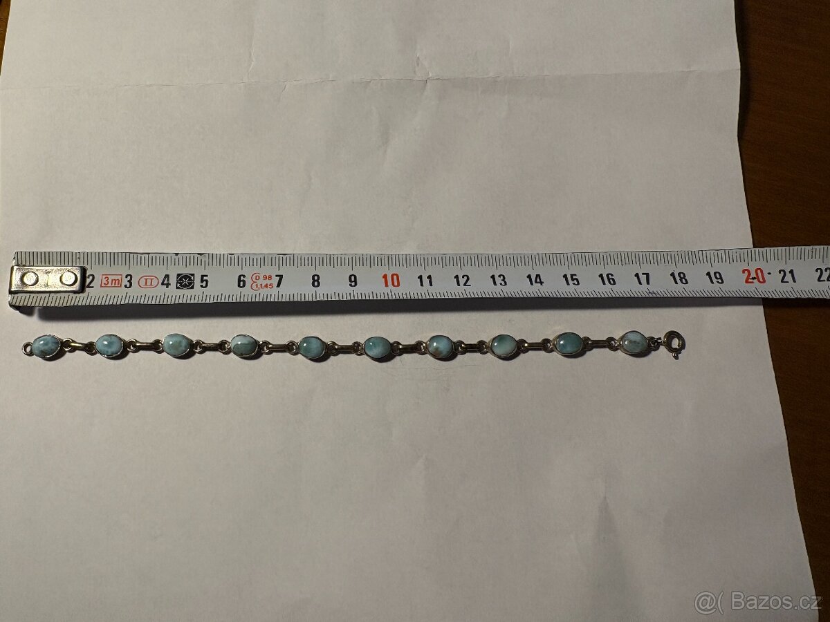 Náramek s kameny Larimar - 2