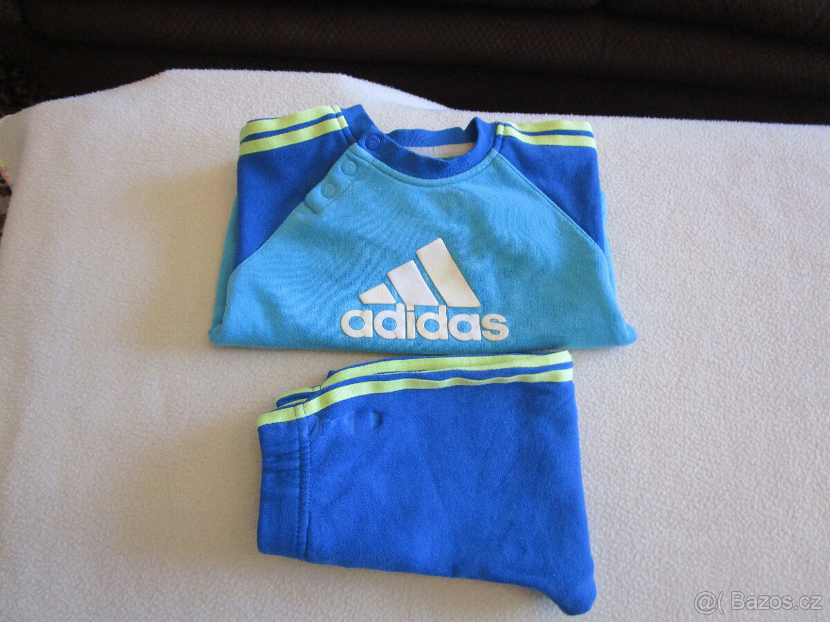 Modrá tepláková souprava Adidas, vel. 74 - 2
