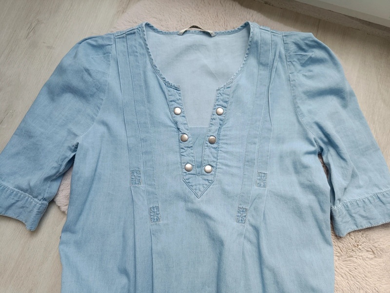 Světlé riflové šaty, vel. L - 2