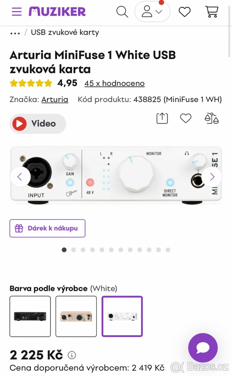Monitory Presonus Eris E4.5 + Arturia Minifuse 1 - 2