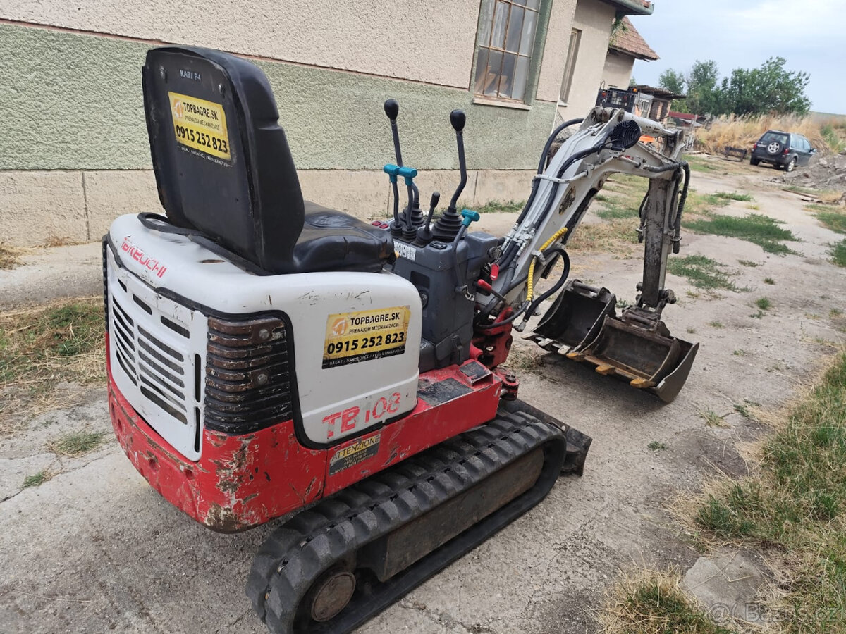 Minibager Takeuchi 900kg. Rozsirovaci. - 2