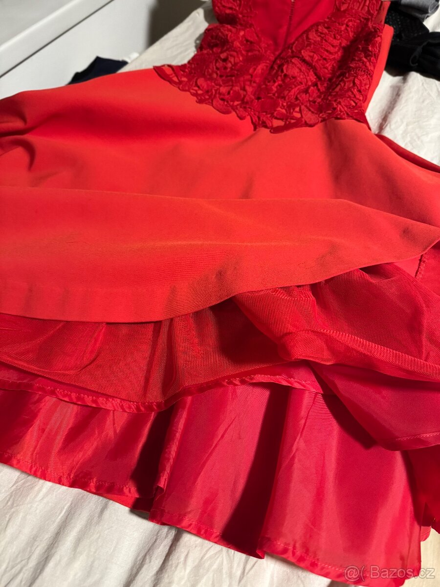 Červené šaty vel.34-36 - 2