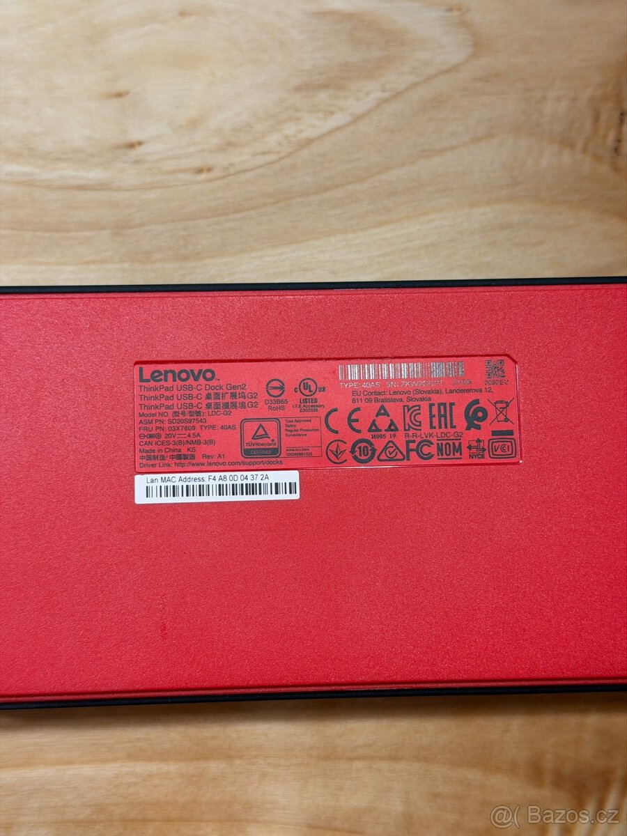 Lenovo ThinkPad USB-C Dock Gen 2 - dokovací stanice - 2