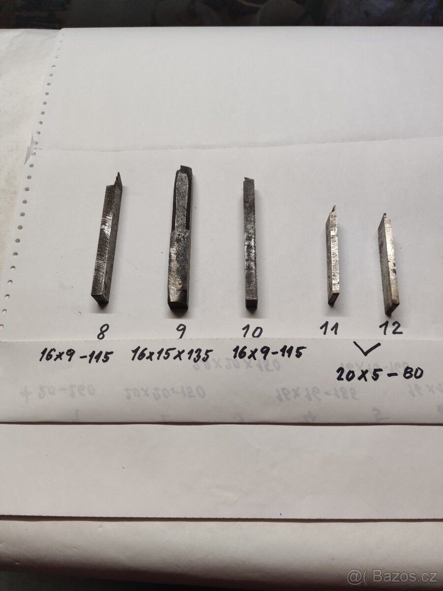 Soustružnické nože, sekáče, výstružníky, atd. - 2