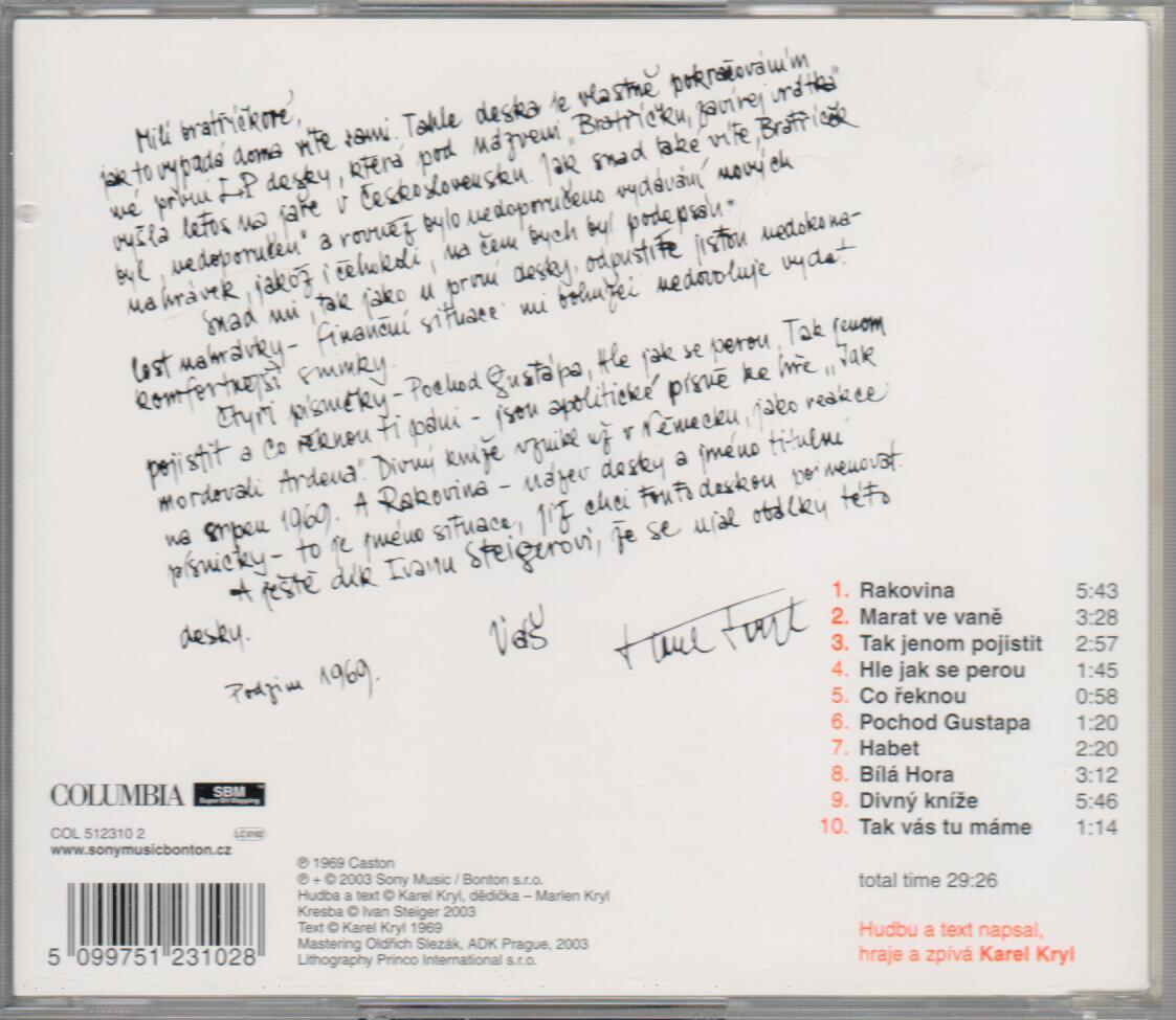 Karel Kryl: Rakovina 2003 CD - 2