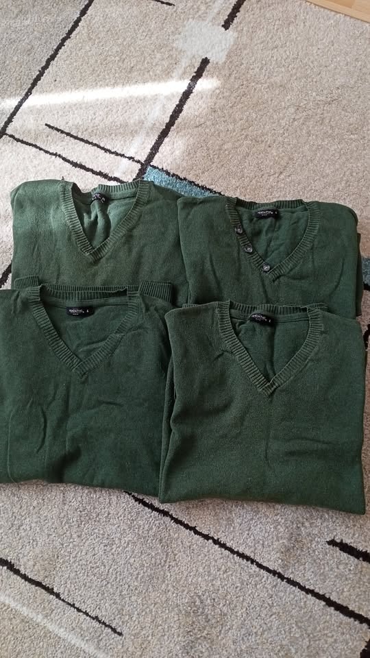 4x pánský svetr XL, L - zelený, - 2
