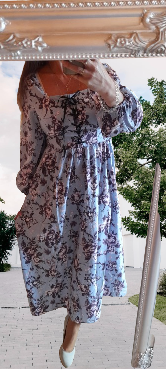 Květované dlouhé šaty se šněrováním - NOVÉ - 2