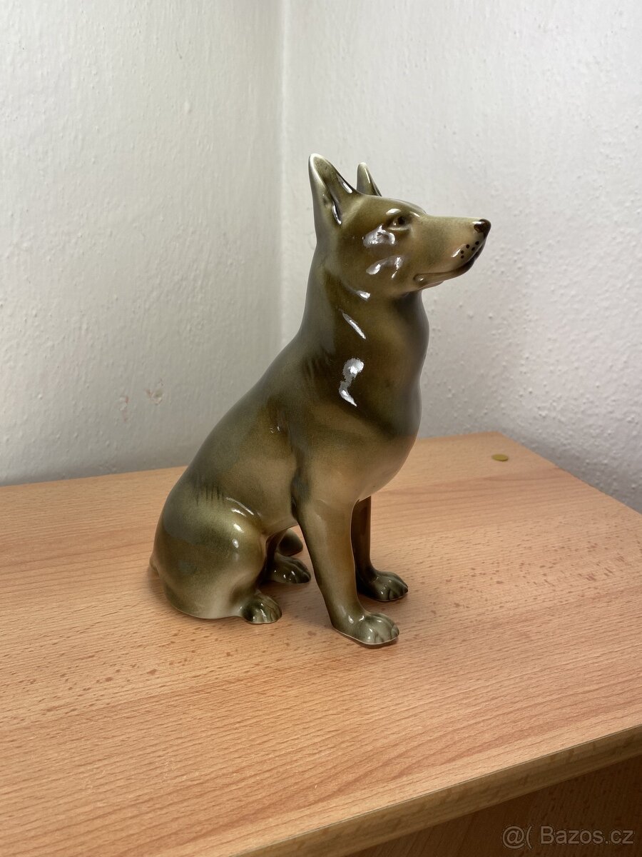 Soška Royal Dux Bohemia československý vlčák - 2