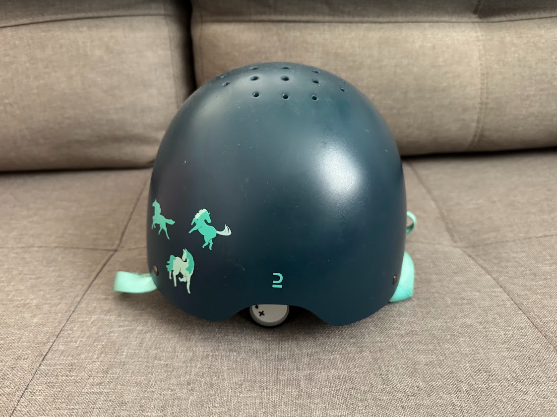 Dětská JEZDECKÁ PŘILBA 100 zeleno-tyrkysová - 2