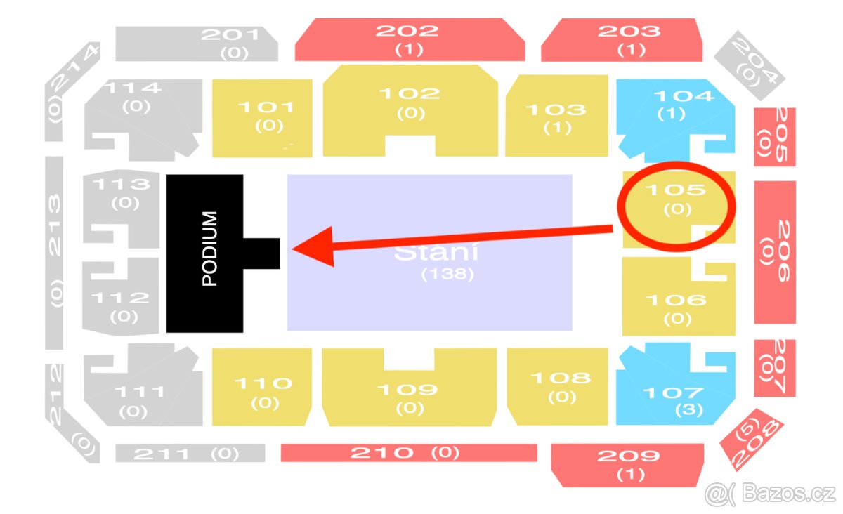 Kateřina Marie Tichá - O2 Universum - top sektor 105 - 2 ks - 2