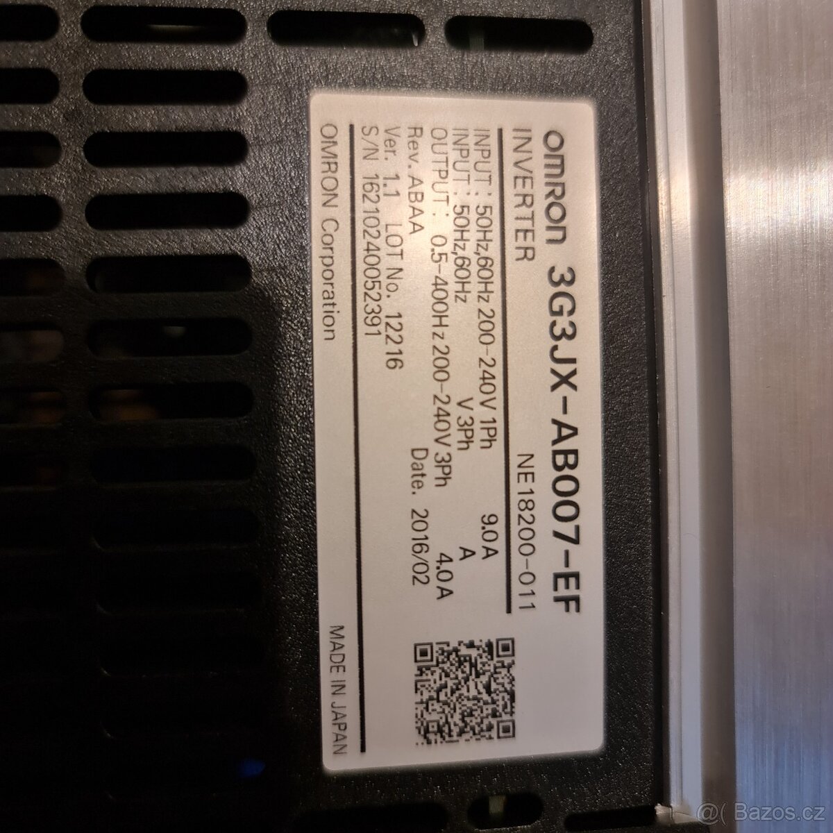 3G3JX-AB007-EF OMRON Frekvenční měnič pro motor - 2