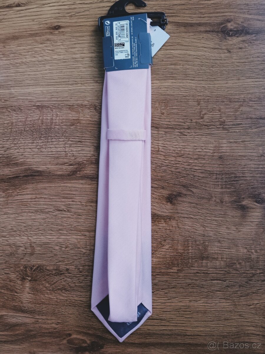 Nová pánská světle růžová kravata - 2