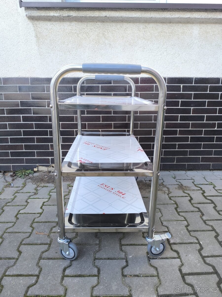 Gastro servírovací vozík, 3 police - 2