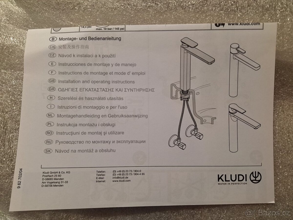 Umyvadlová baterie KLUDI - 2