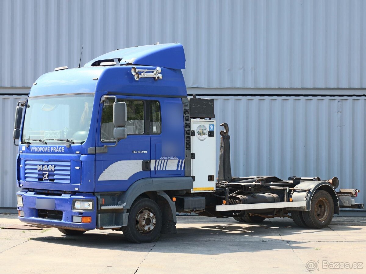 MAN TGL 12.240, VÝŠKA HÁKU 100 cm, GO MOTORU, NOVÁ SPOJKA, V - 2