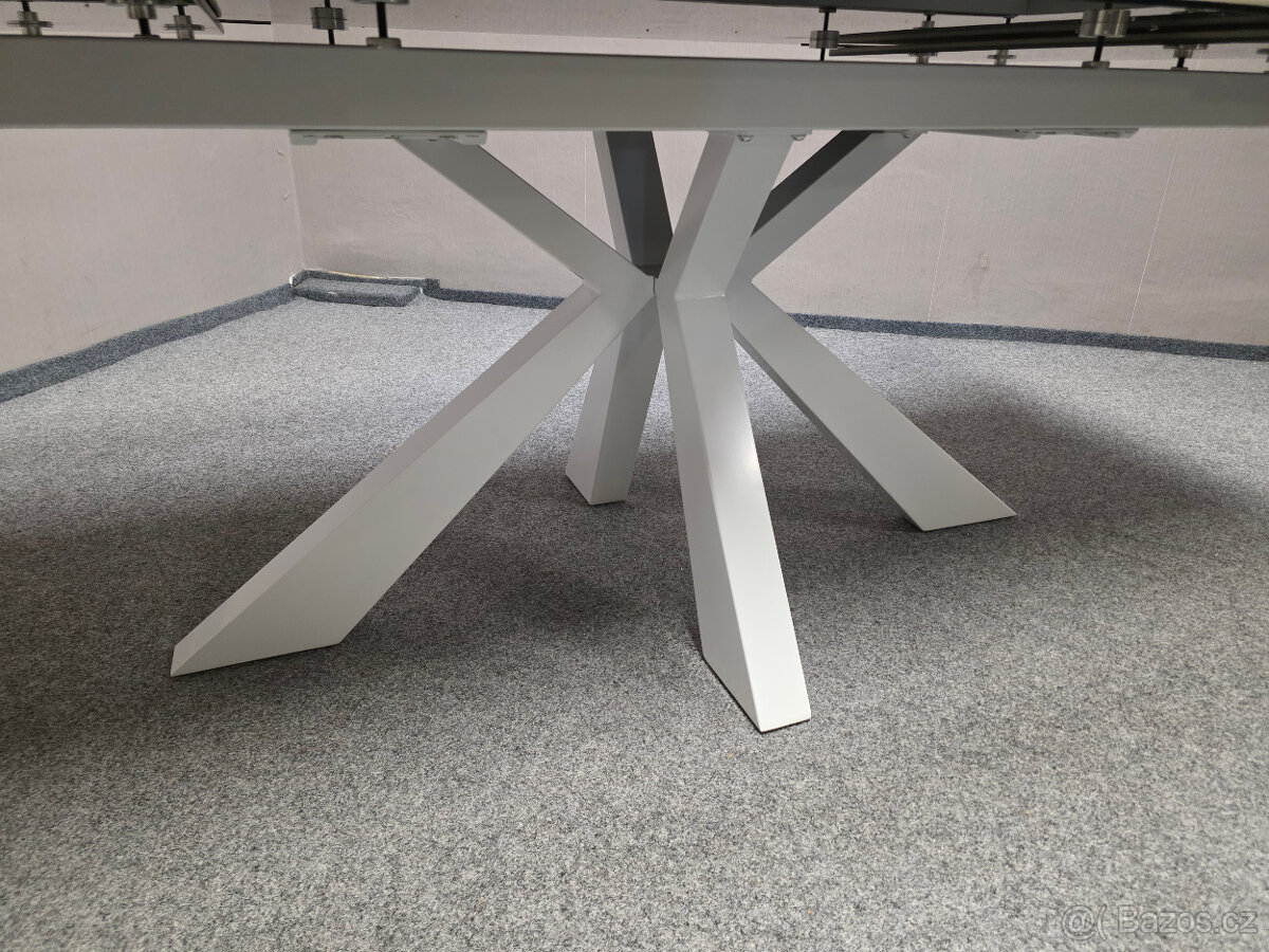 Nový luxusní bílý jídelní stůl JULES rozkládací - 2