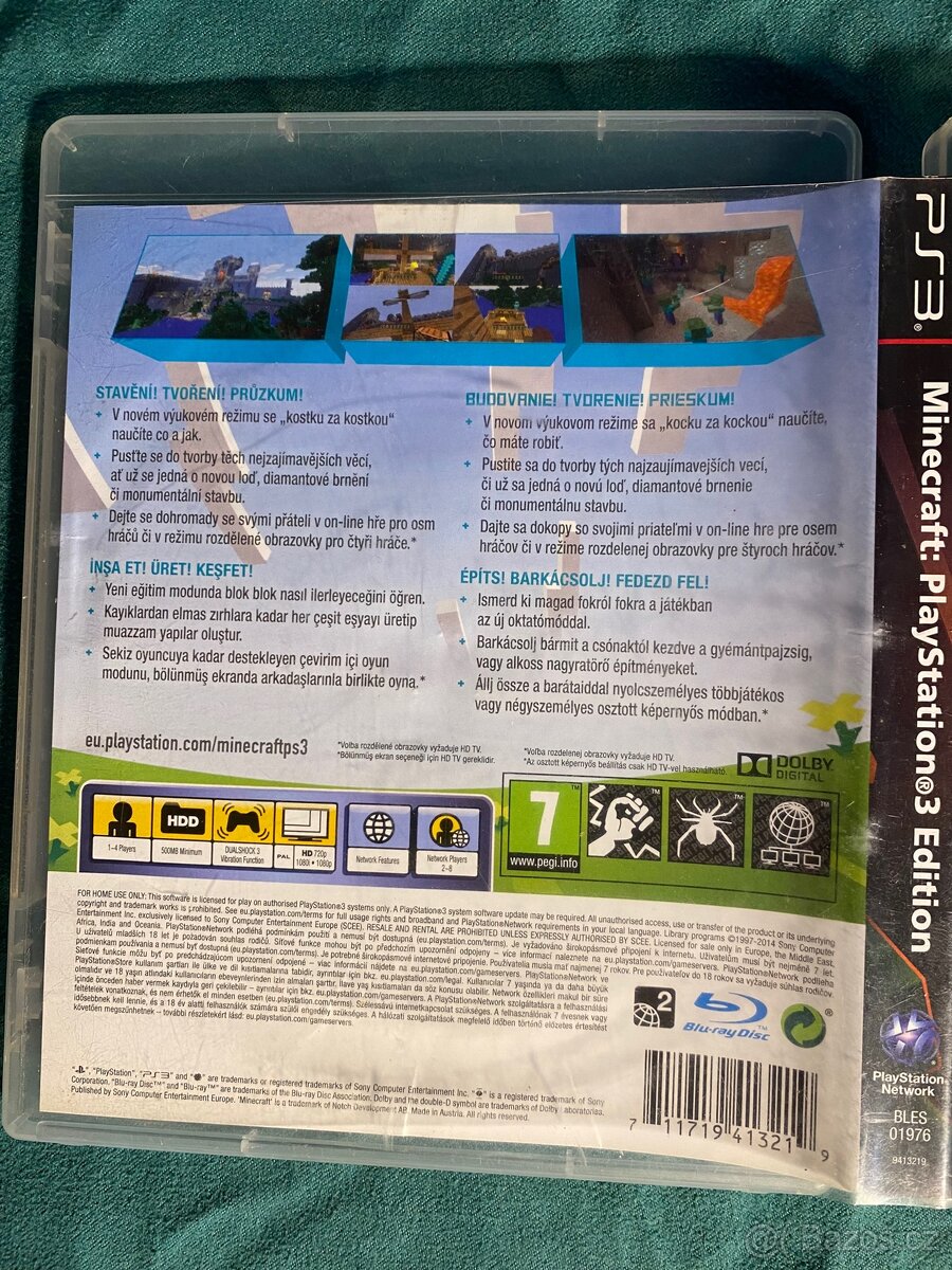 PS3 Minecraft CZ obal - 2