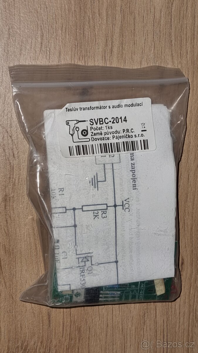 Teslův transformátor s audio modulací - stavebnice - 2