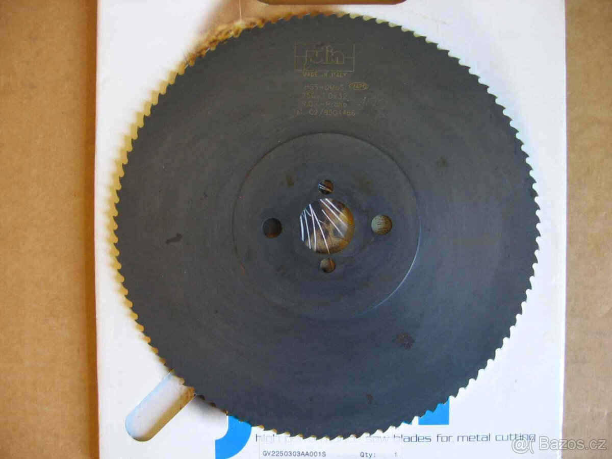 Pilový kotouč dělicí pr. 250x2x32mm, 100zC, HSSDMo5, vapor. - 2