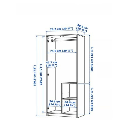 Šatní skříň se 2 dveřmi - 2