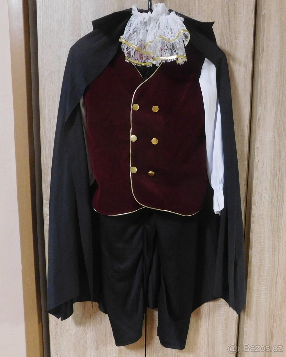 Karnevalový kostým-dracula,upír vel.9/11let - 2