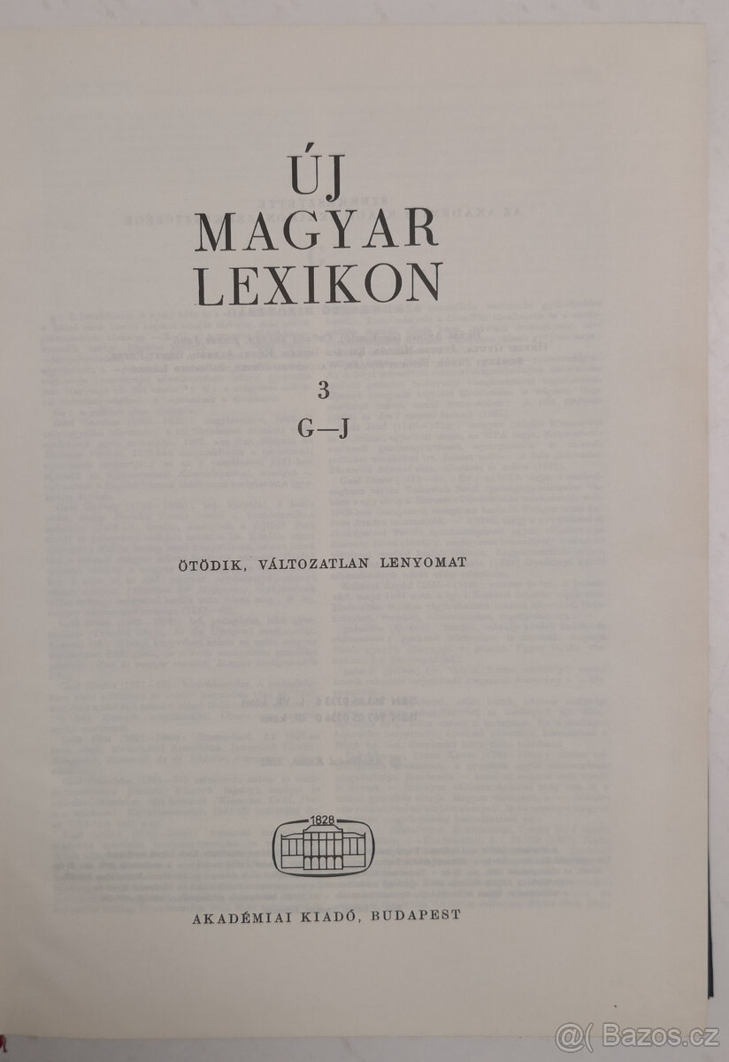 Új Magyar Lexikon 3 G-J - 2