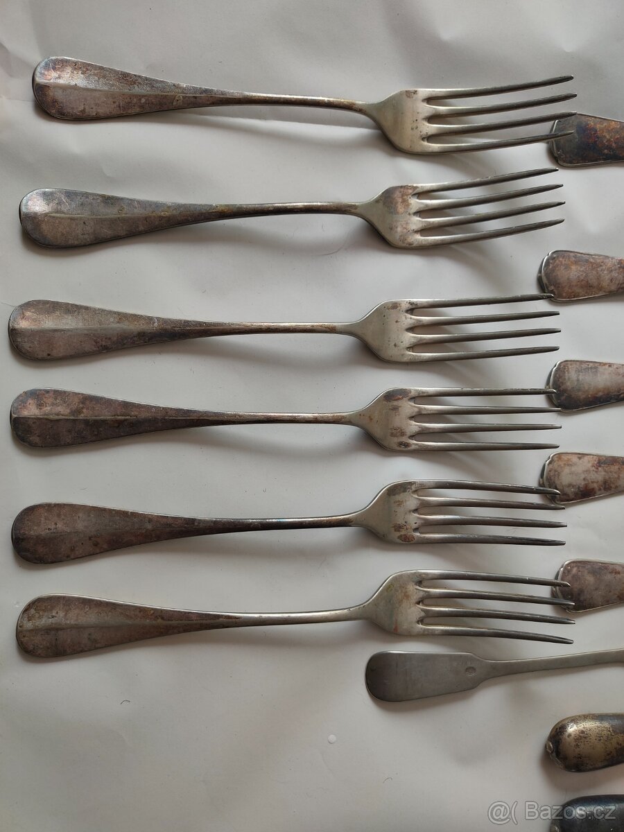 Postříbřené příbory - 2