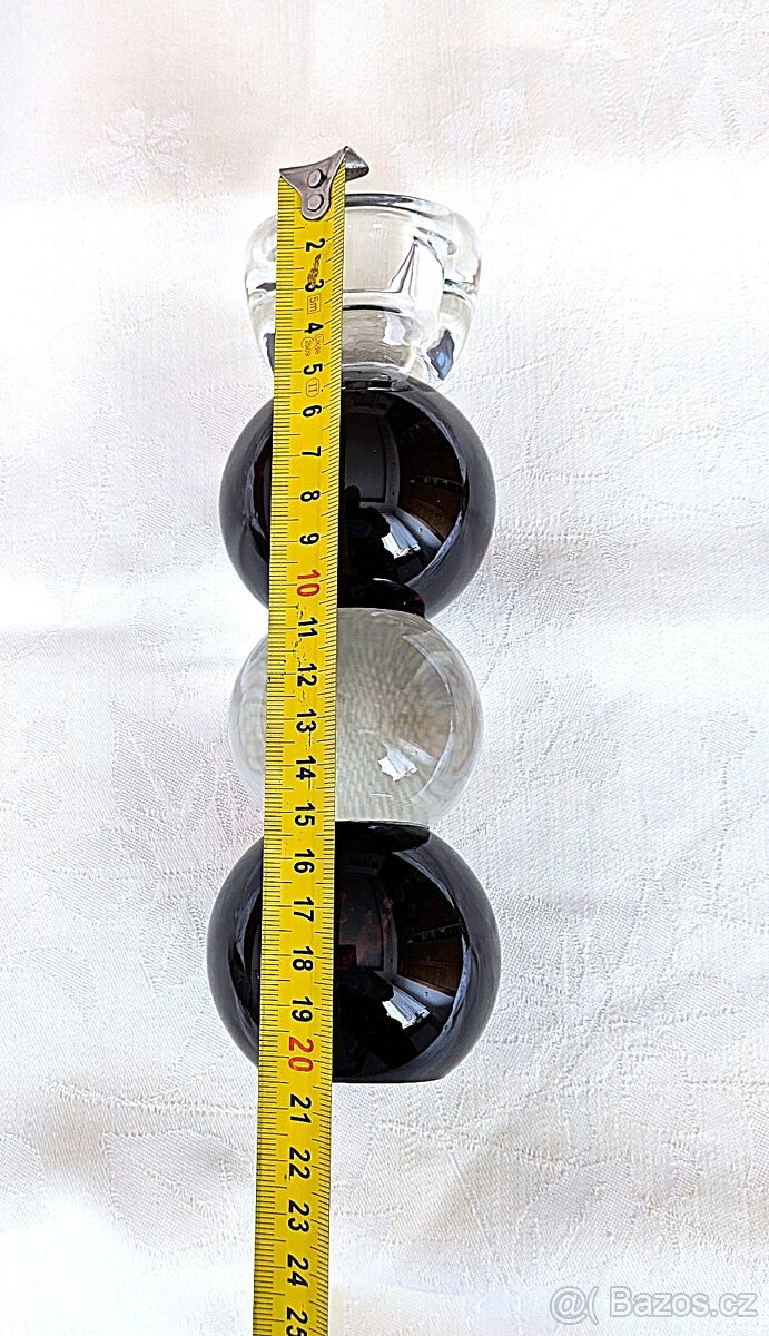 Retro autorská plastika, svícen, design, brusel, Škrdlovice - 2