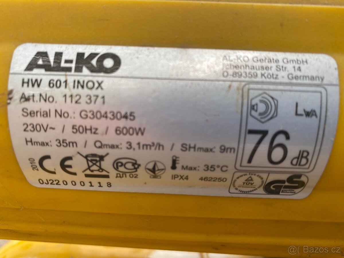 Domácí vodárna AL-KO HW 601 INOX - 2