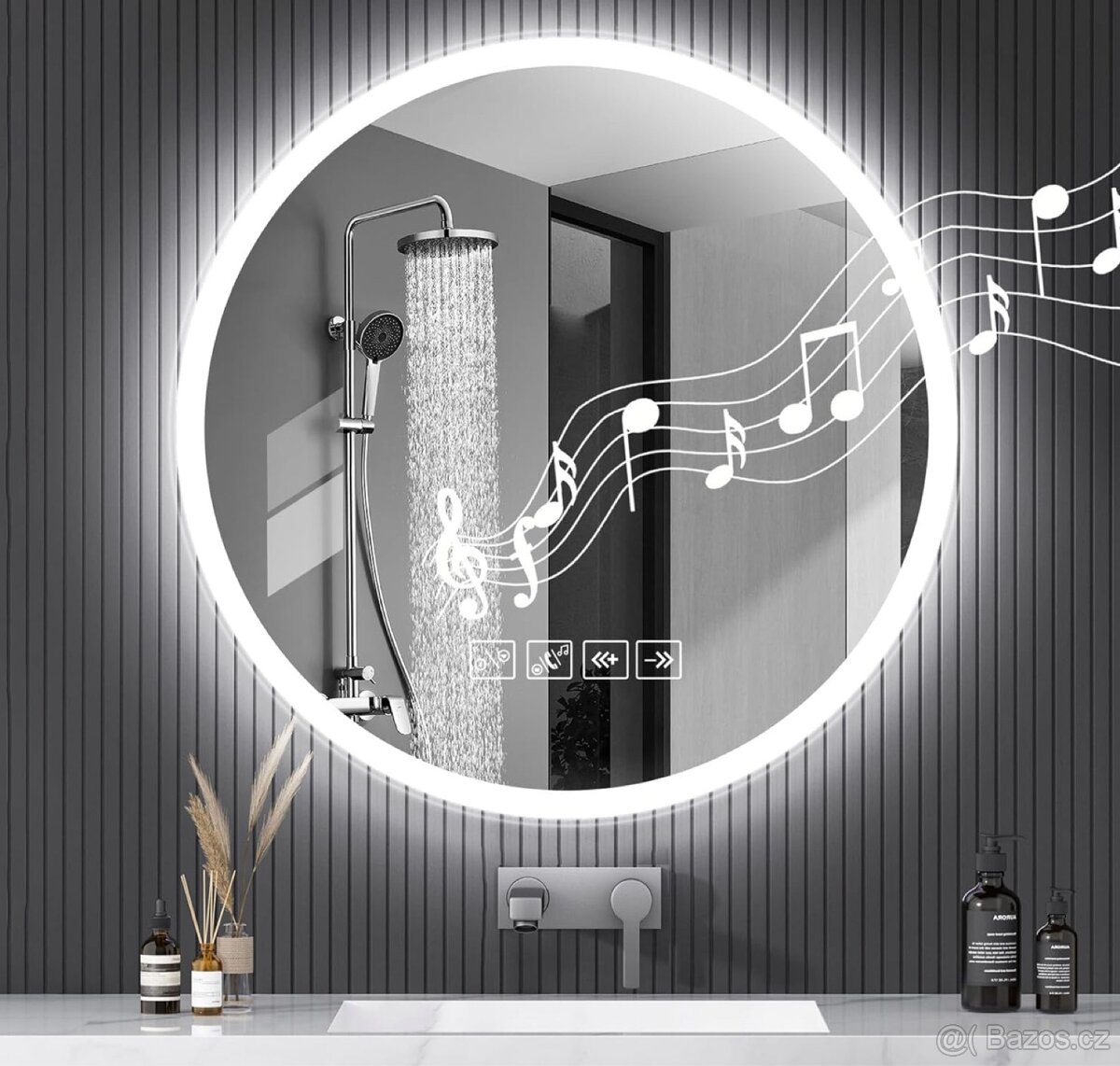 Zrcadlo 60x60 s Bluetooth - 2