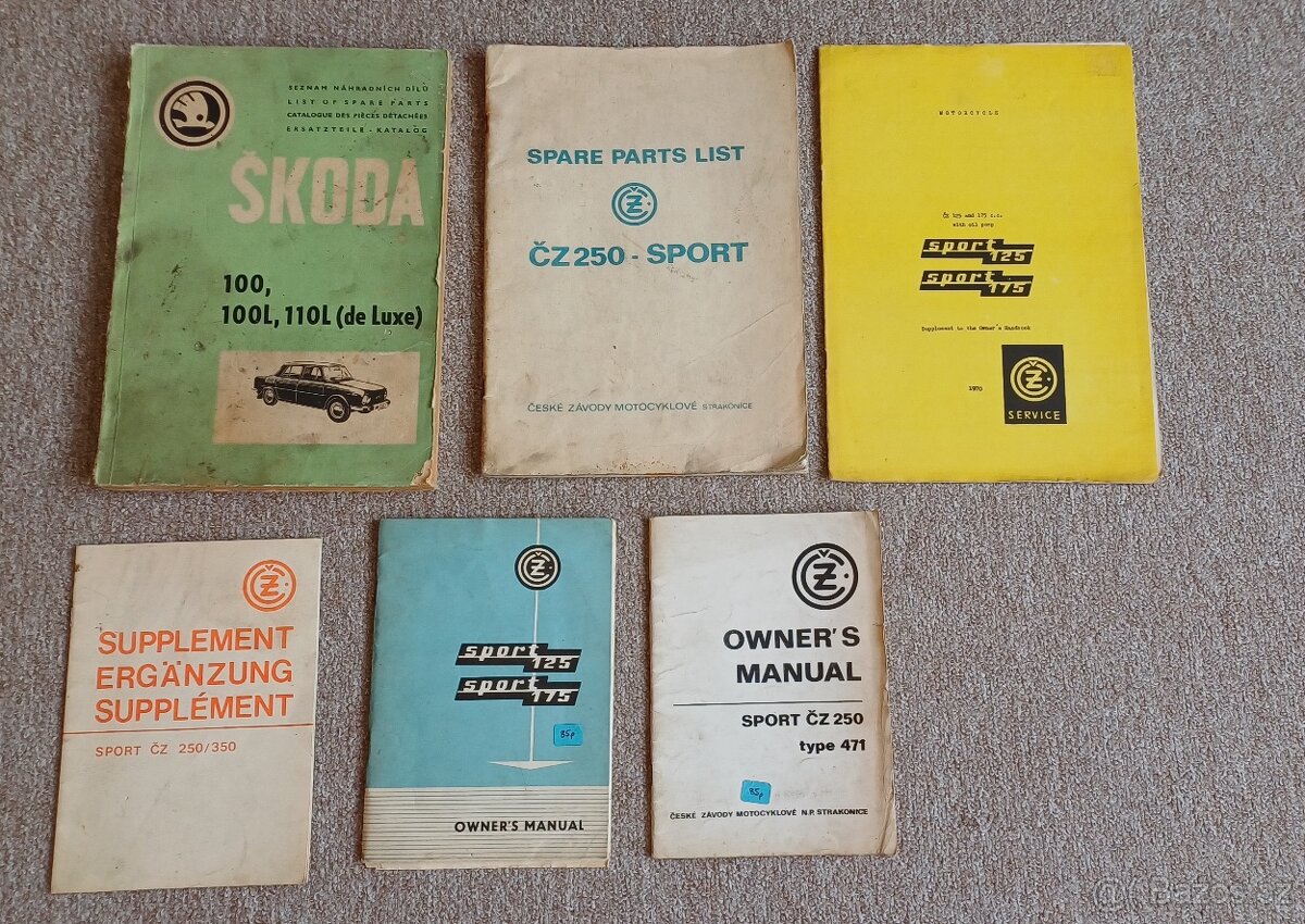 Přírčky a katalogy Jawa a ČZ - 2