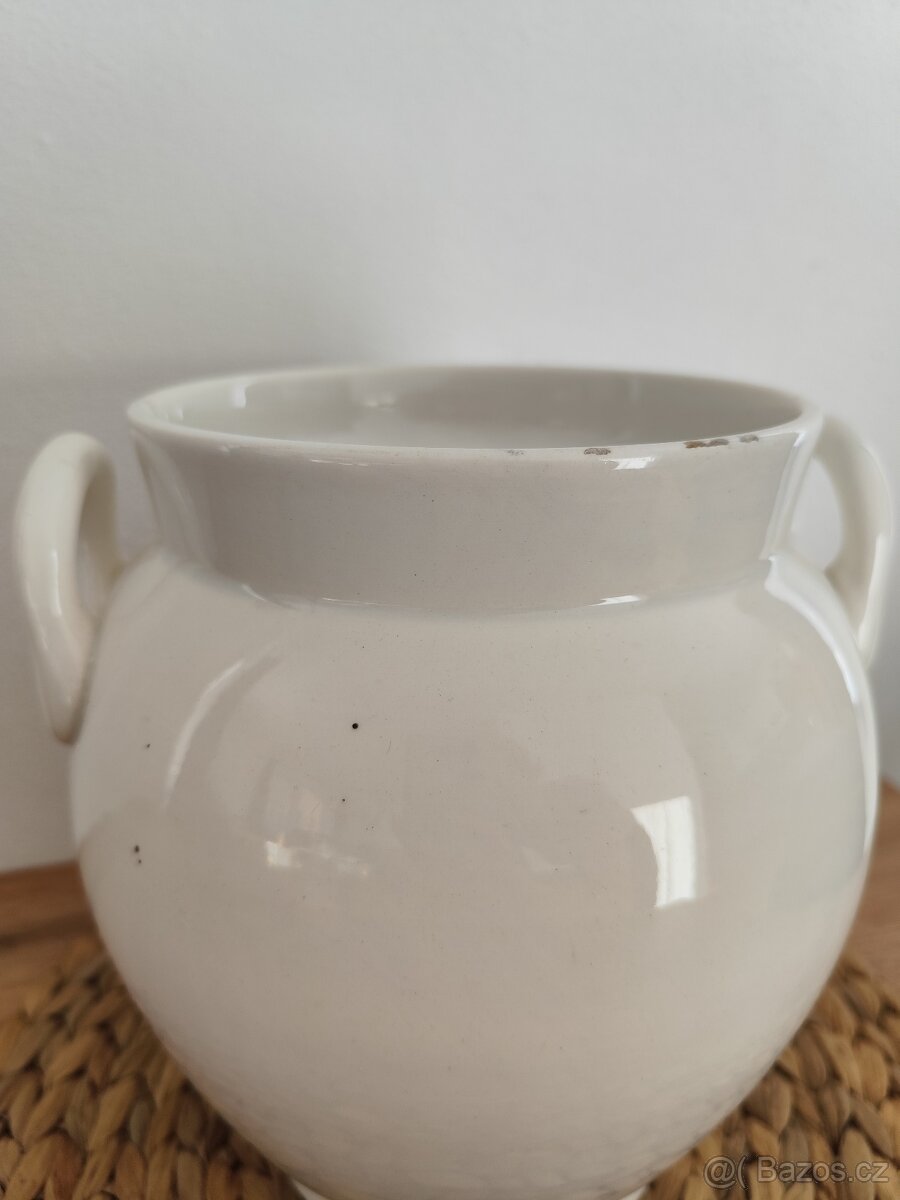 Keramický džbán/váza bílá - 2