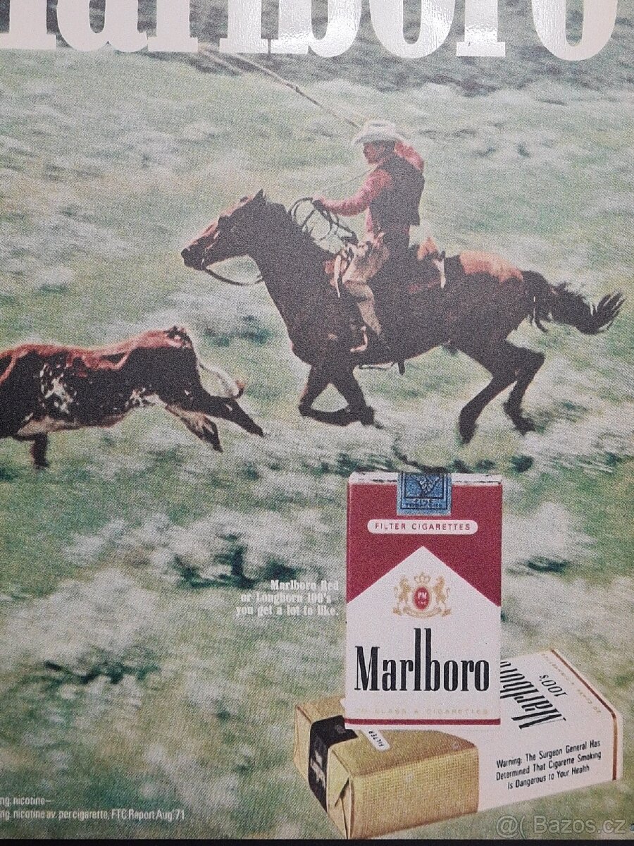 Kovová cedule 40x30 VELKÁ-MARLBORO 1 - 2