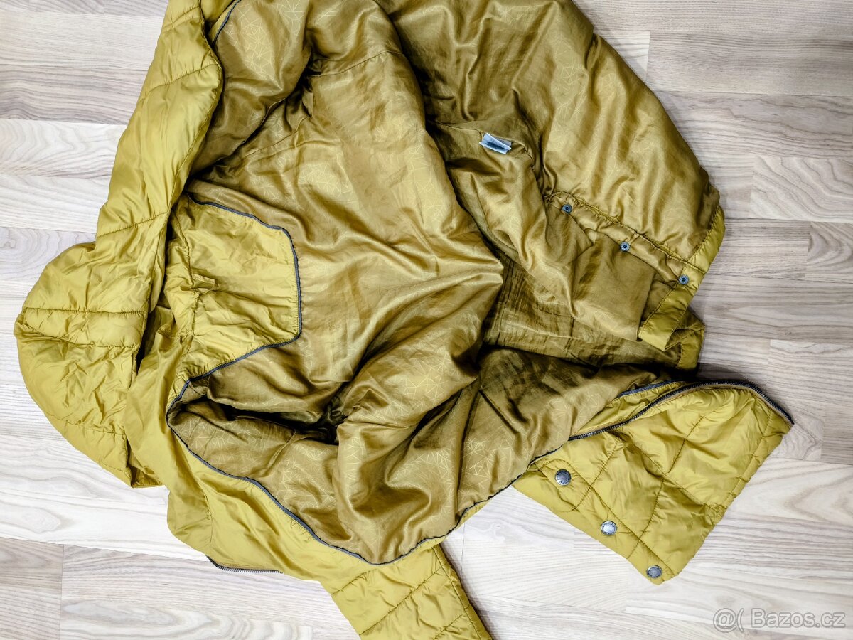 Hořčicový zimní kabát Alpine Pro - 2