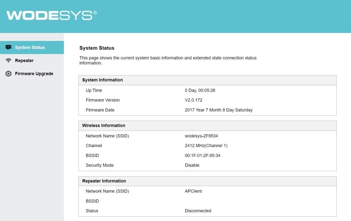 Wifi extender wodesys - 2