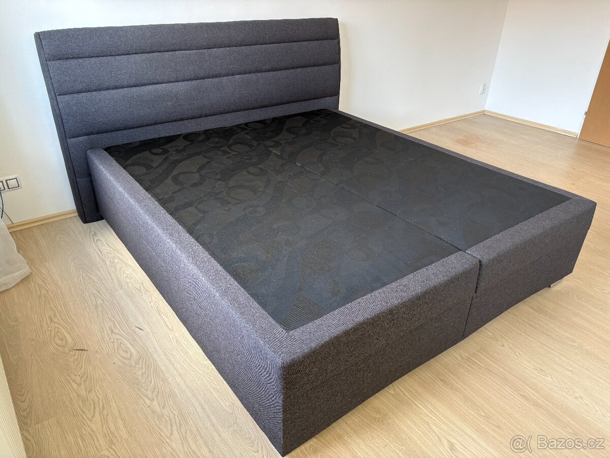 Postel Boxspring Blanář 180x200 cm, úložný prostor - 2