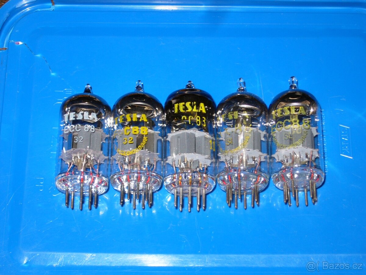 Nové testované elektronky ECC88 Tesla. - 2