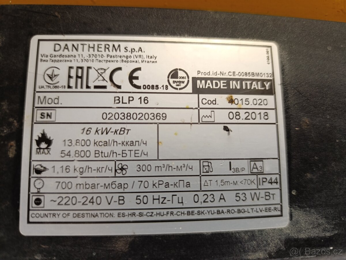 Plynové topidlo Master - 2