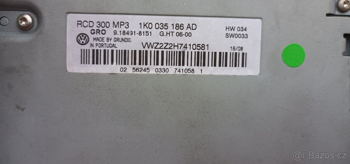 Originál Autorádio Volkswagen - 2