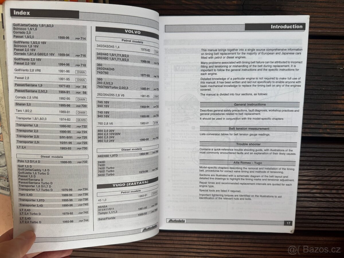 montážní data rozvodové řemeny na vozy 1974 - 1996
