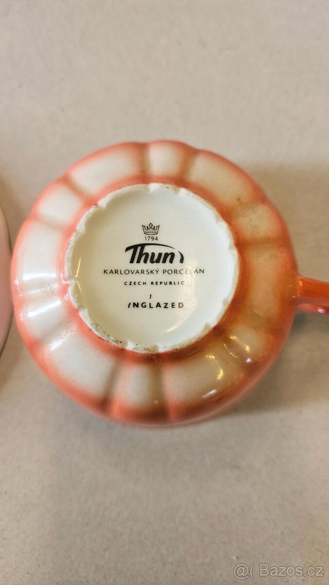 Thun porcelanový šálek na kávu a talíř - 2