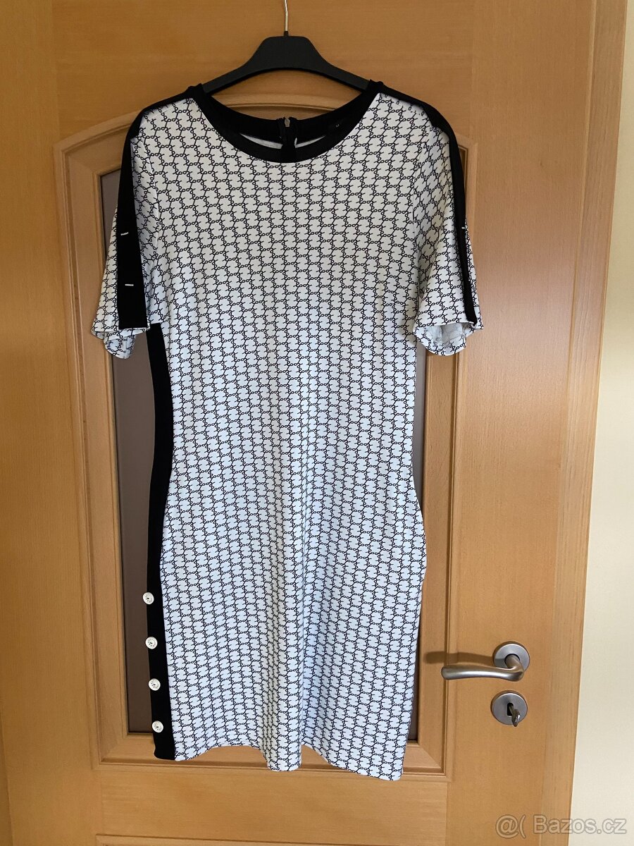 Krásné značkové bílo-černé šaty MAGENTA -vel. M - 2