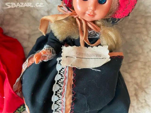 Mrkací panenky staré, 22-23 cm - 2